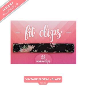 FitClips by PoppyClips - Vintage Floral Black